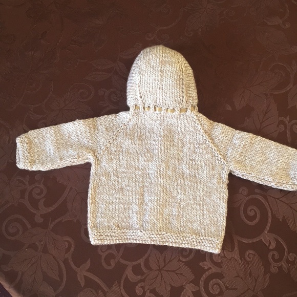 Brand new handmade hooded baby sweater - Picture 3 of 5